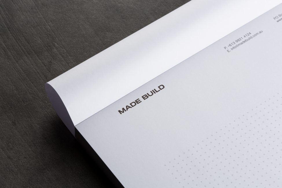 Made Build branded notebook