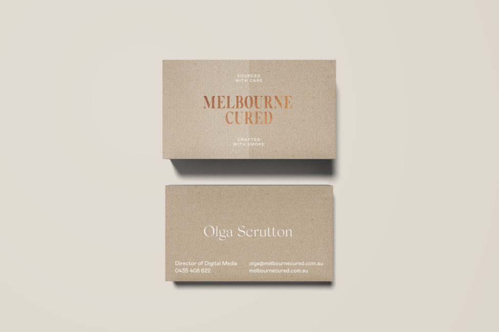 Melbourne Cured_Business Card Design by Principle Design