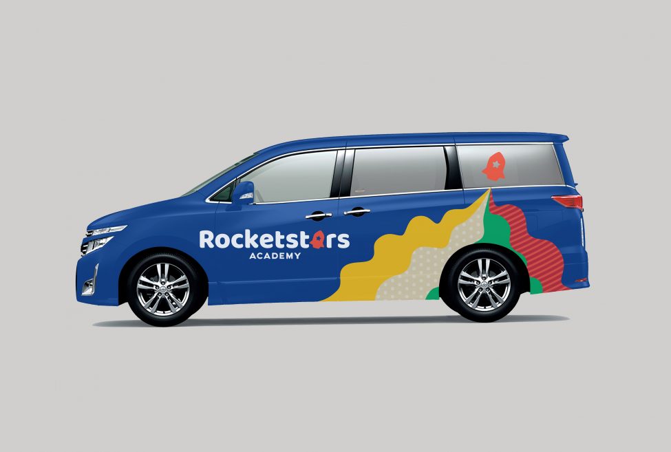car wrap design for Rocketstars Academy by Principle Design