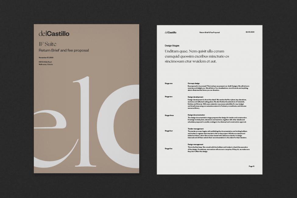 Studio del Castillo editorial spread