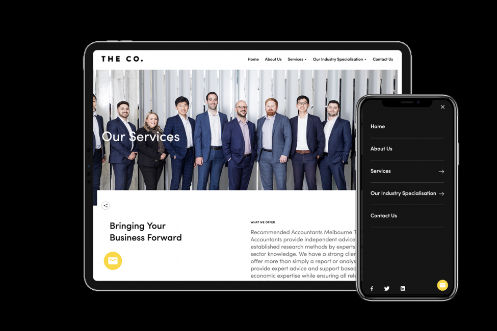Meet the team_The Co. Accountants_Brand Design & Website Design by Principle Design
