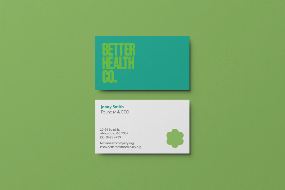 Better Health Company Logo & Brand Identity Design by Principle Design